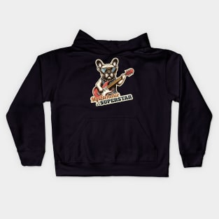 Rockstar French bulldog Kids Hoodie